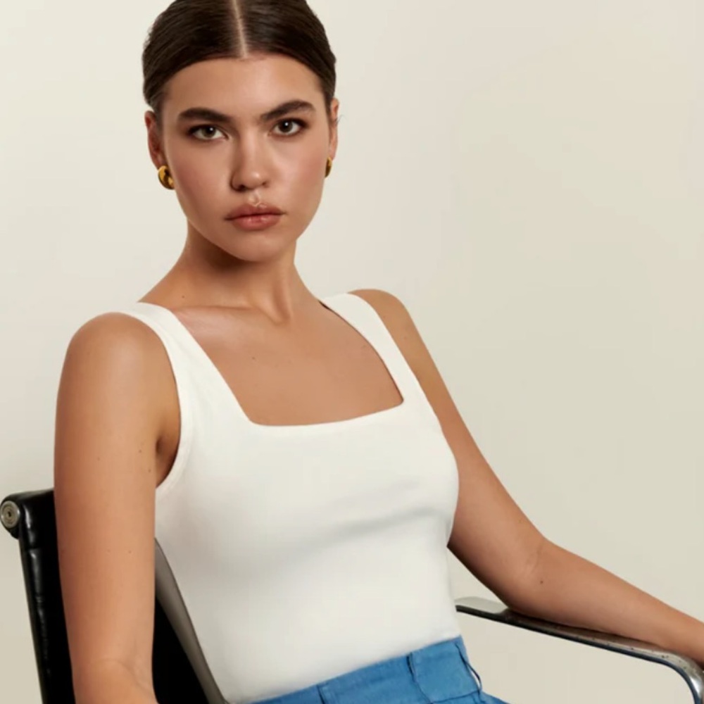 NWOT Parallel 51 Bella Bodysuit - White